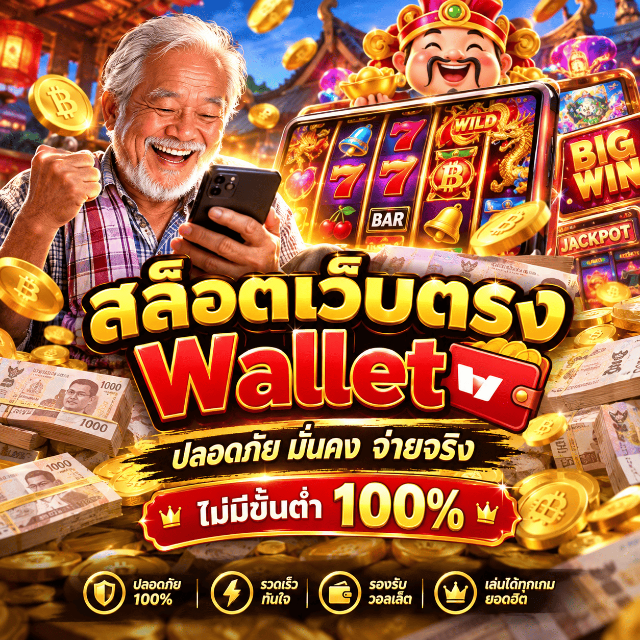 สล็อตเว็บตรง Wallet ปลอดภัย มั่นคง จ่ายจริง ไม่มีขั้นต่ำ 100%