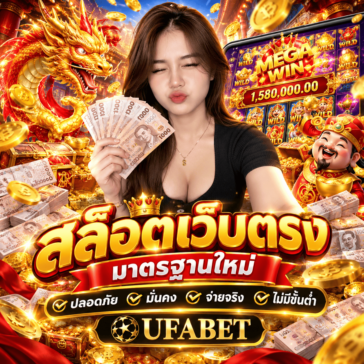 สล็อตเว็บตรง มาตรฐานใหม่ ปลอดภัย มั่นคง จ่ายจริง ไม่มีขั้นต่ำ UFABET
